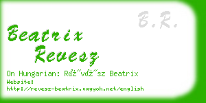 beatrix revesz business card
